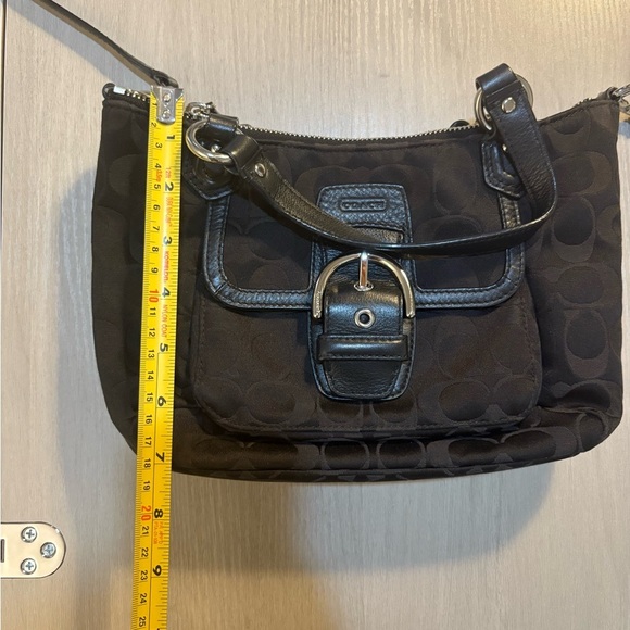Coach Black Shoulder Bag with Front Buckle - Picture 3 of 7